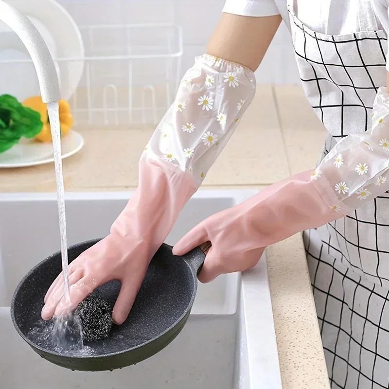 Commercial Kitchen Gloves - Guanti in gomma a manica lunga