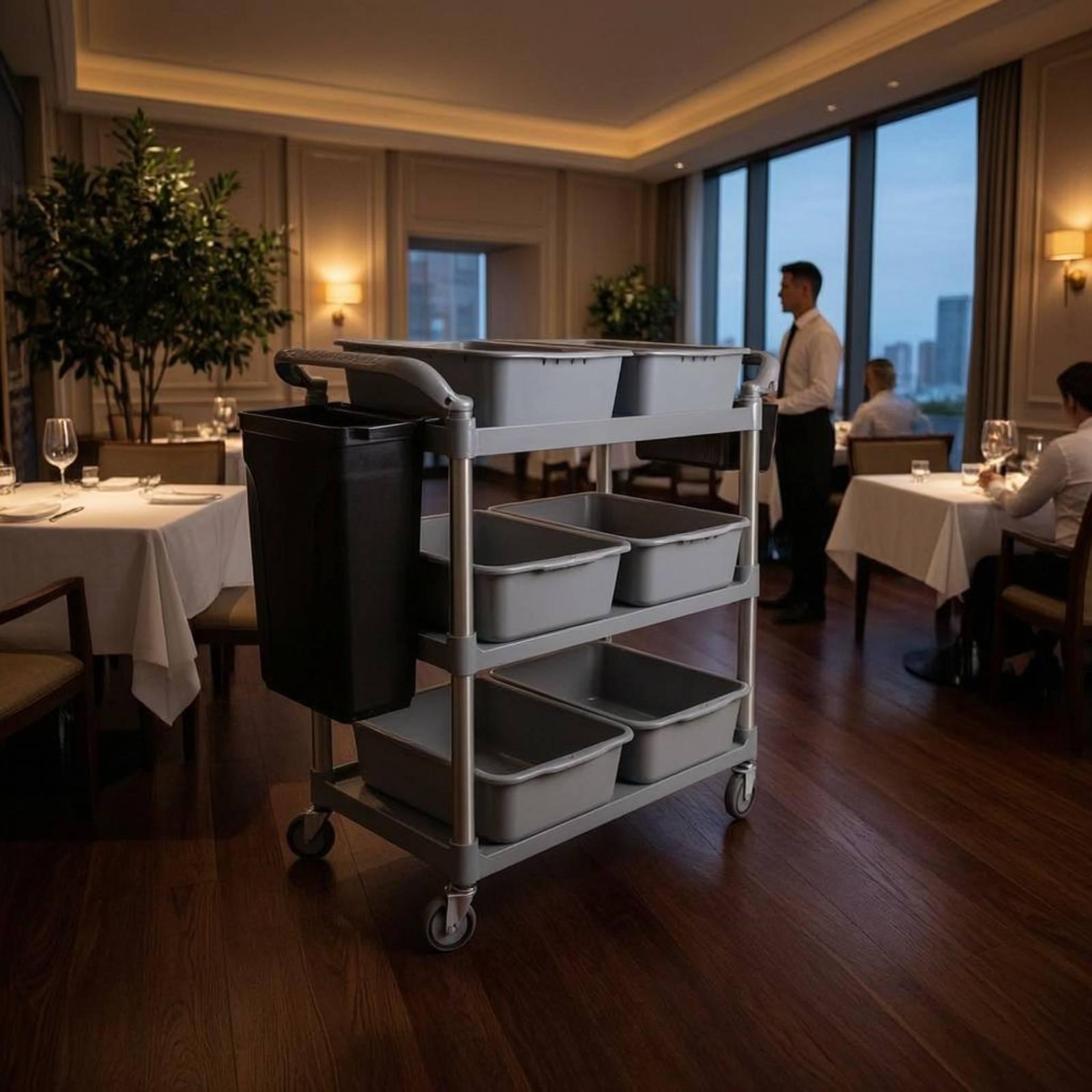 Commercial Kitchen Cleaning Services - Carrello di Servizio Commerciale Multi-Ripiano, Organizzatore