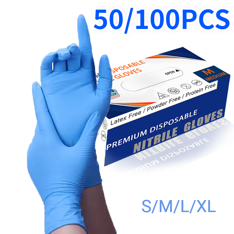 Commercial Kitchen Gloves - 50/100PCS Guanti in nitrile blu Guanti